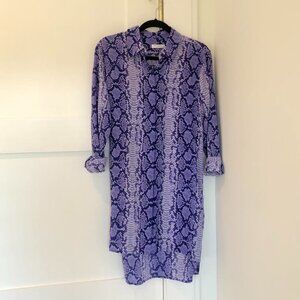 Equipment Silk Shirtdress Snakeskin Print